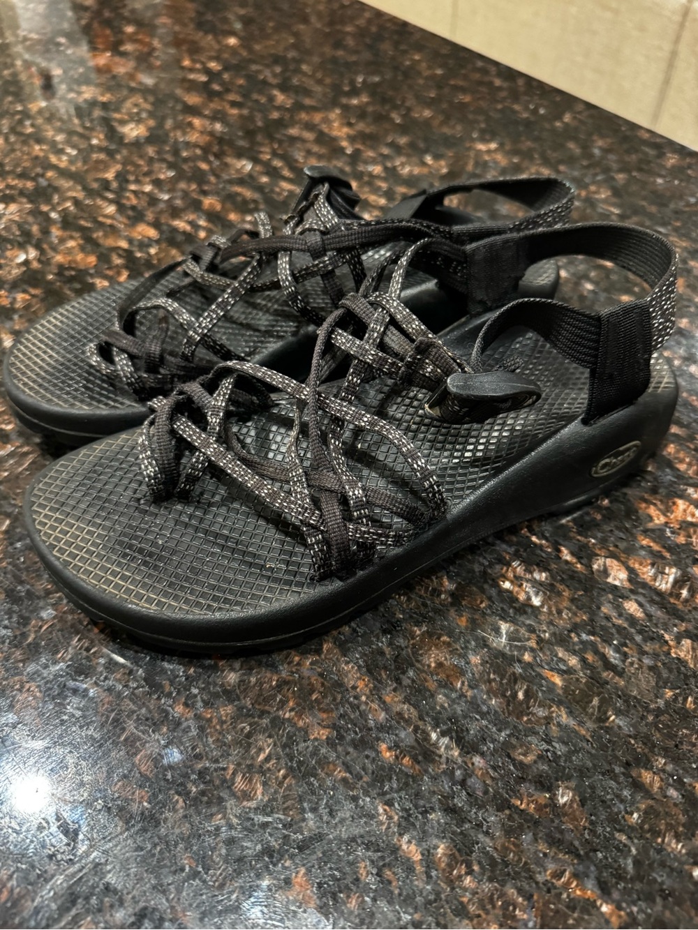 Chaco Women's Black Strappy Rope Sandals Size 9